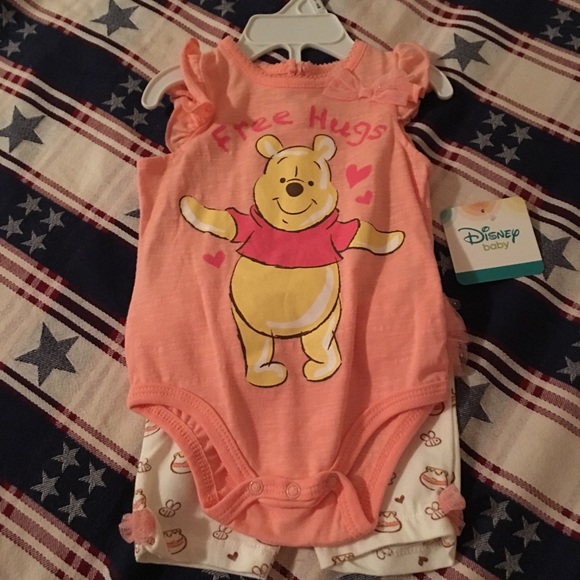 Baby DUMBO~Polo~Shirt~TOP White~SHORTS~SET~Infant 0-3M~NWT~Disney Store